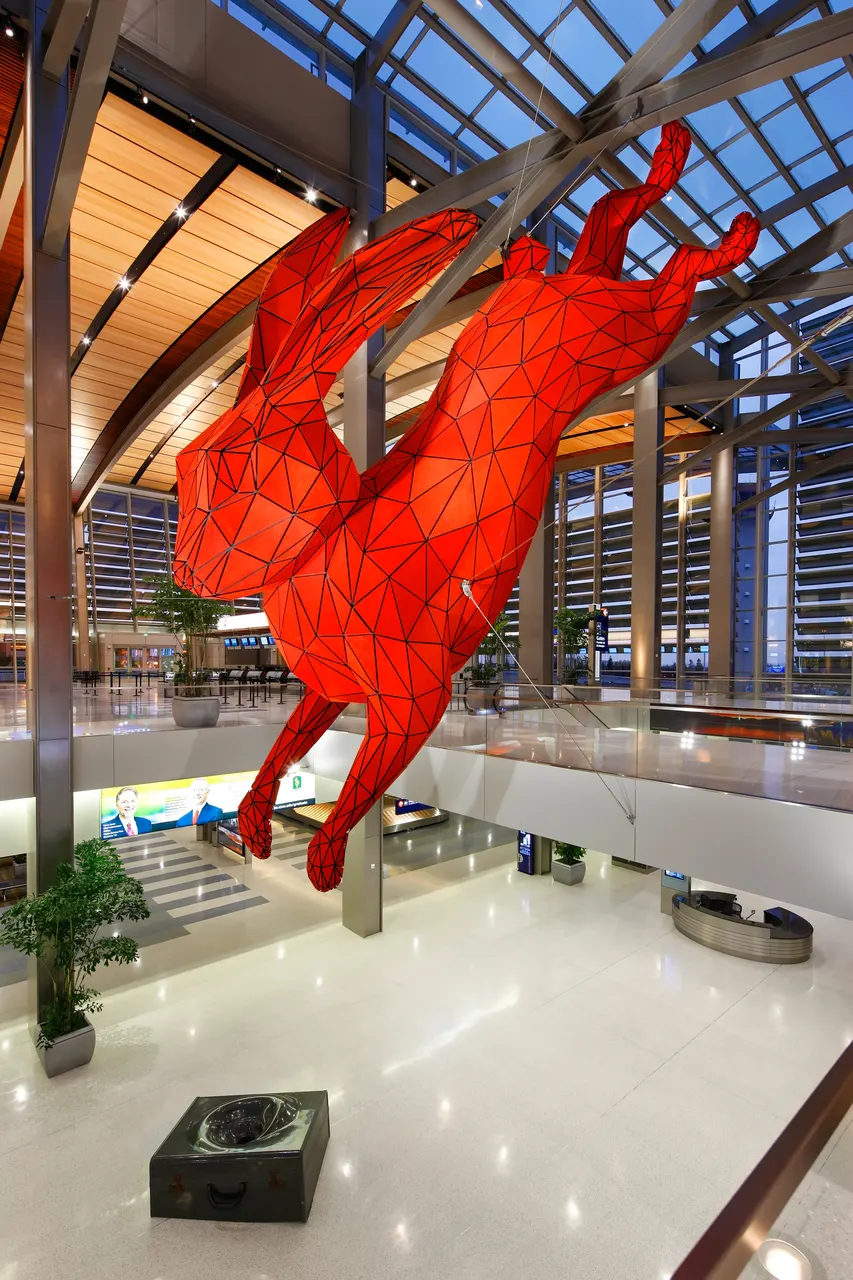 Red Rabbit Sacramento International Airport, Sacramento, CA. Artist Lawrence Argent, Denver, CO | photograph by Ed Asmus